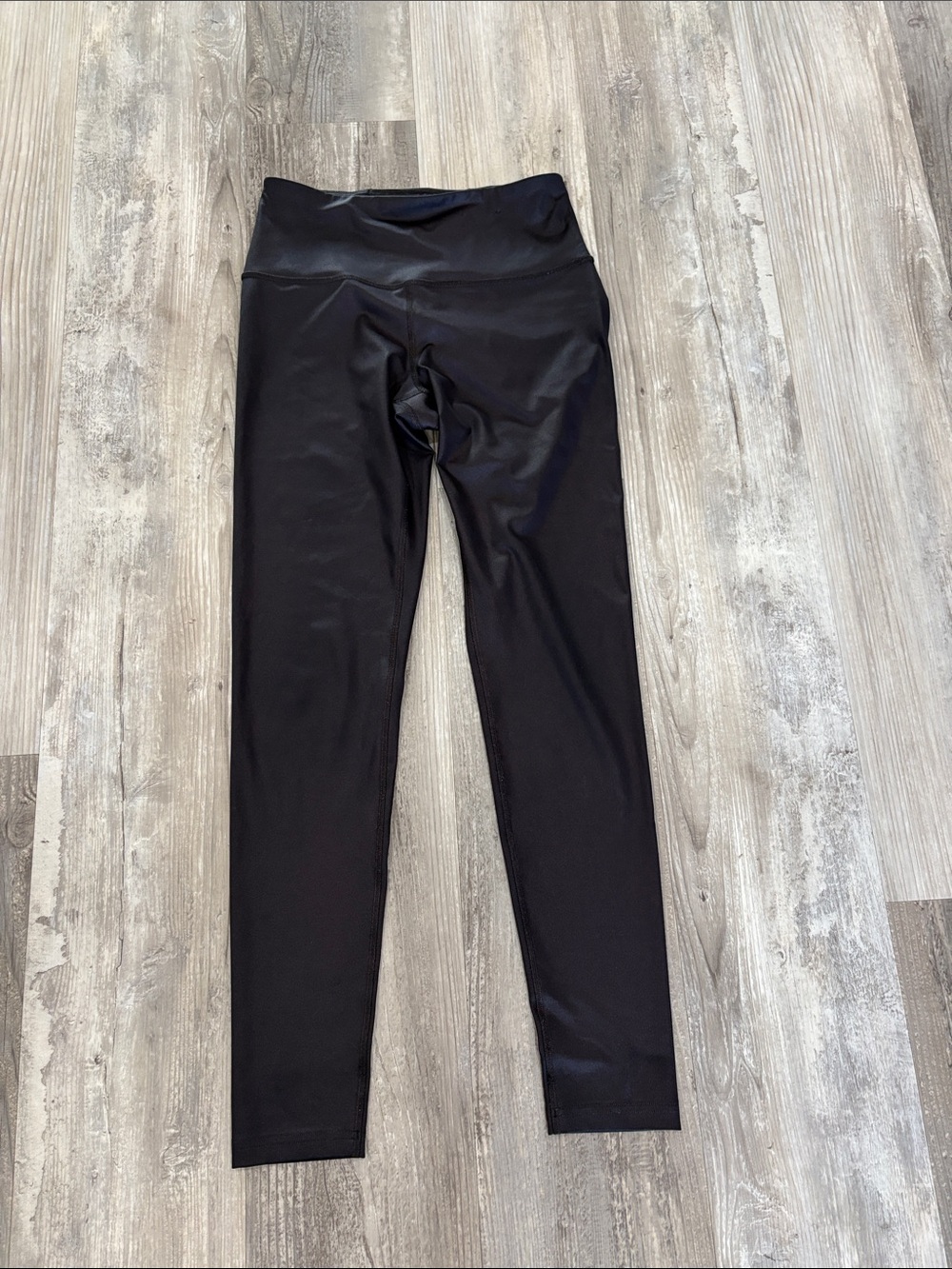 Fila Black Metallic Sport Leggings with Subtle Logo
